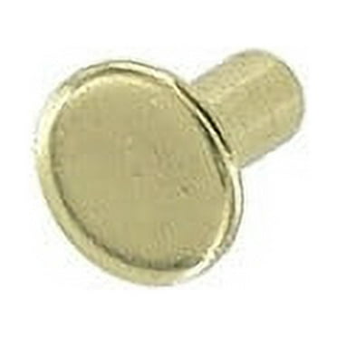 Double Cap Rivet, Natural Brass, Solid Brass-LL (100 sets per bag ...