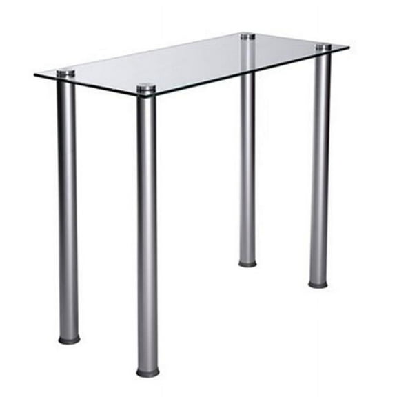 RTA Home and Office CT-015 Black Tempered Glass Utility Desk or Utility Stand
