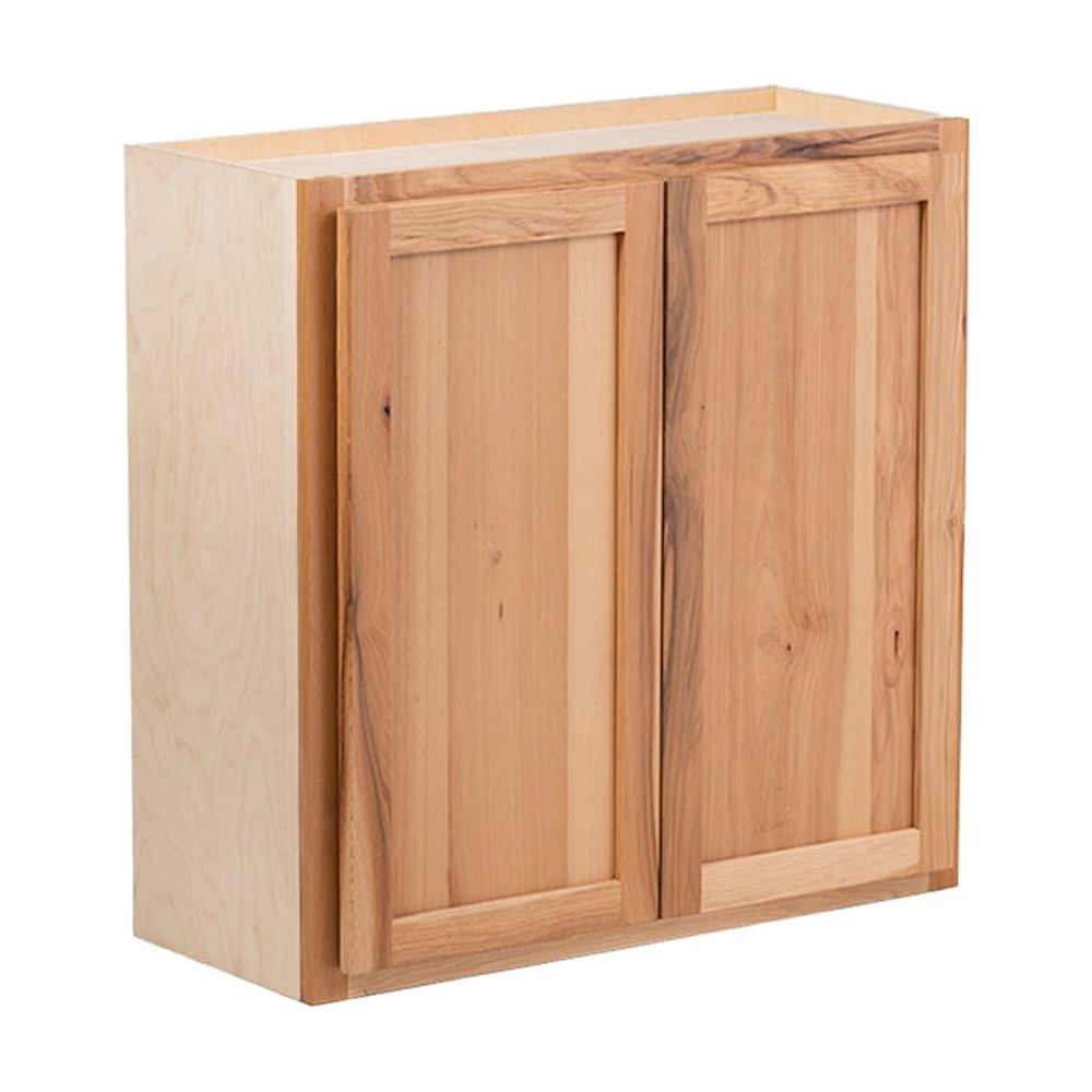 RTA Cabinets USA Hickory Clear Coat 2 Door Wall Cabinet | 36"Wx30"Hx12 ...