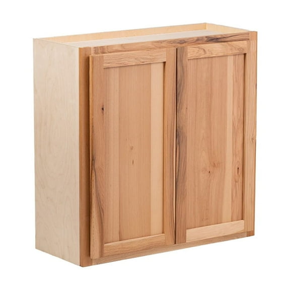 RTA Cabinets USA Hickory Clear Coat 2 Door Wall Cabinet | 36"Wx36"Hx12"D