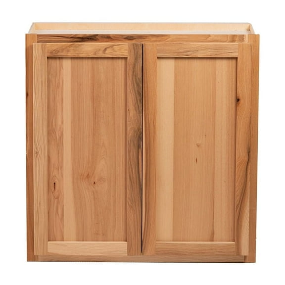 RTA Cabinets USA Hickory Clear Coat 2 Door Wall Cabinet | 36"Wx42"Hx12"D