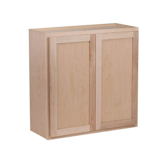 RTA Cabinets USA Raw Maple 2 Door Wall Cabinet | 30"Wx36"Hx12"D
