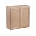 thumbnail image 1 of RTA Cabinets USA Raw Maple 2 Door Wall Cabinet | 33"Wx36"Hx12"D, 1 of 4