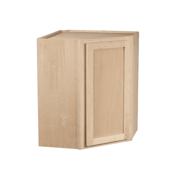 RTA Cabinets USA Raw Maple Corner Wall Cabinet | 24"Wx36"Hx12"D