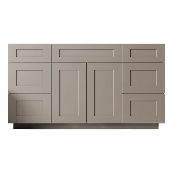 RTA Grey Shaker 60"W Vanity Combo