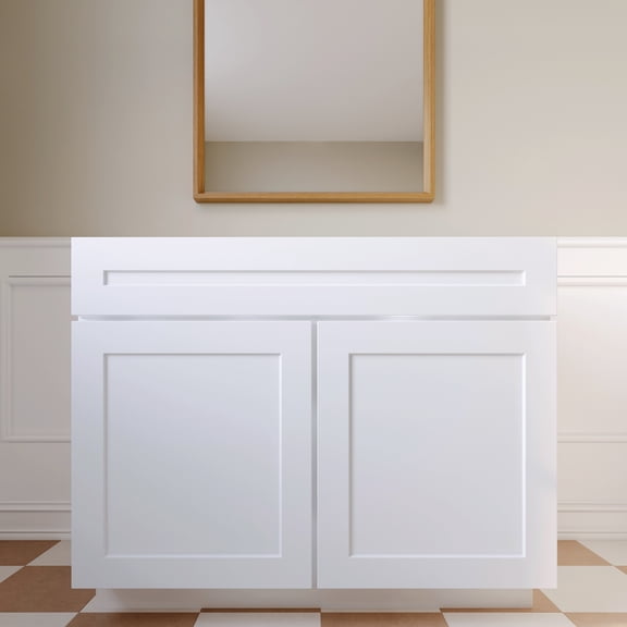 RTA White Shaker 36"W Vanity Sink Base