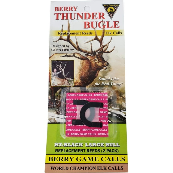 RTBLK Thunder Bugle Thin Repl Reed Blk 2Pk