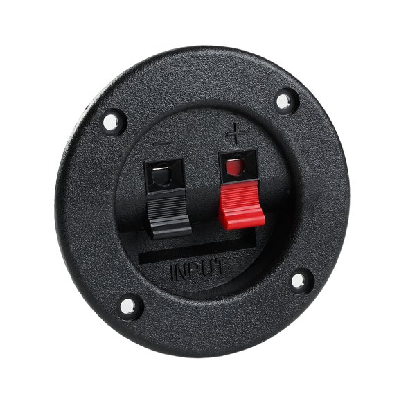 RTC 1 Pcs Round Recessed Sub Speaker Box Terminal Binding Post Round Cup Spring Clip