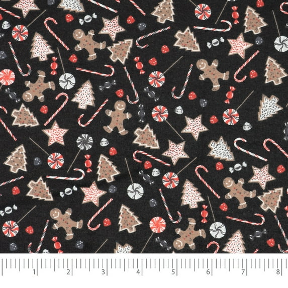 RTC Fabric 100% Cotton 44 inch, Fleece Fabric, Yarn Dyed, Cut by Yard, Gingerman