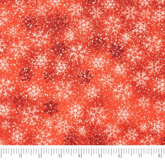 RTC Fabric 100% Cotton 44 inch, Fleece Fabric, Yarn Dyed, Cut by Yard, Snowflake