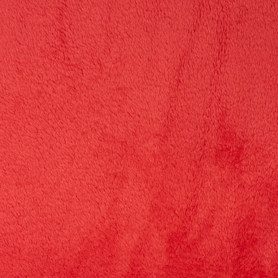 RTC Fabric 100% Polyester Solid Sherpa Fabric Sewing Craft Quilt Red, Cut by Yard