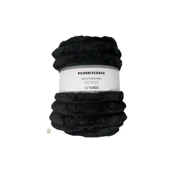 RTC Fabrics, 1.5 Yard Cut 100% Polyester Fleece Print Fabric, Stripe Black, 60" Wide For Quilting & Sewing