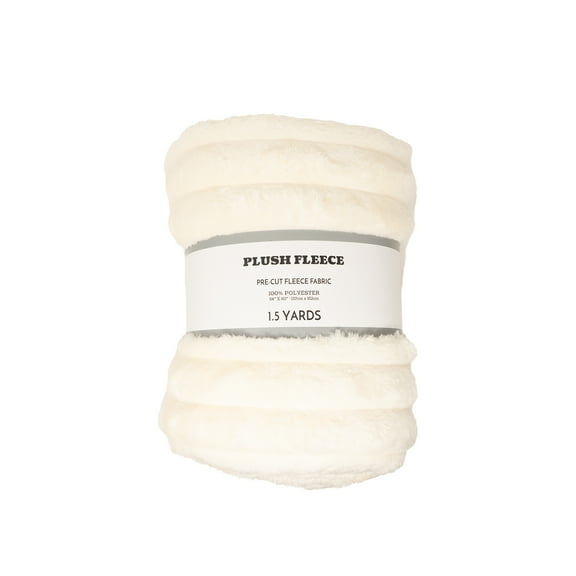 RTC Fabrics, 1.5 Yard Cut 100% Polyester Fleece Print Fabric, Stripe Cream, 60" Wide For Quilting & Sewing