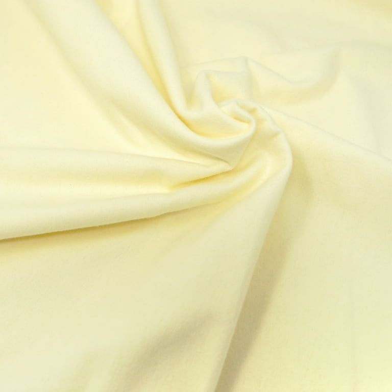 RTC Fabrics 42/43 100% Cotton Flannel Crafting Fabric by the Yard, Solid  Cream 