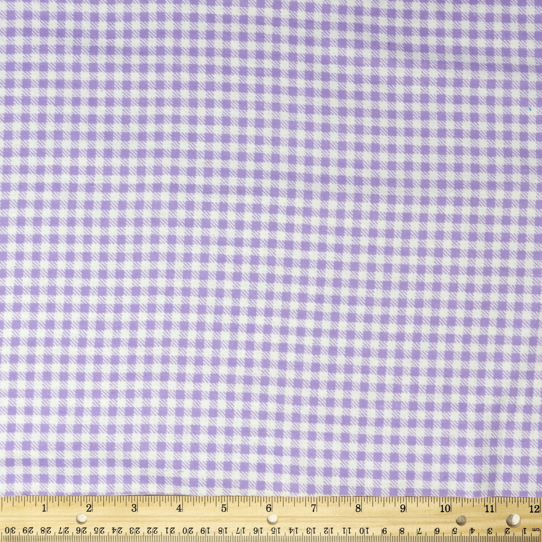 RTC Fabrics 42/43 100% Cotton Flannel Gingham Lilac Color Crafting Fabric  by the Yard 