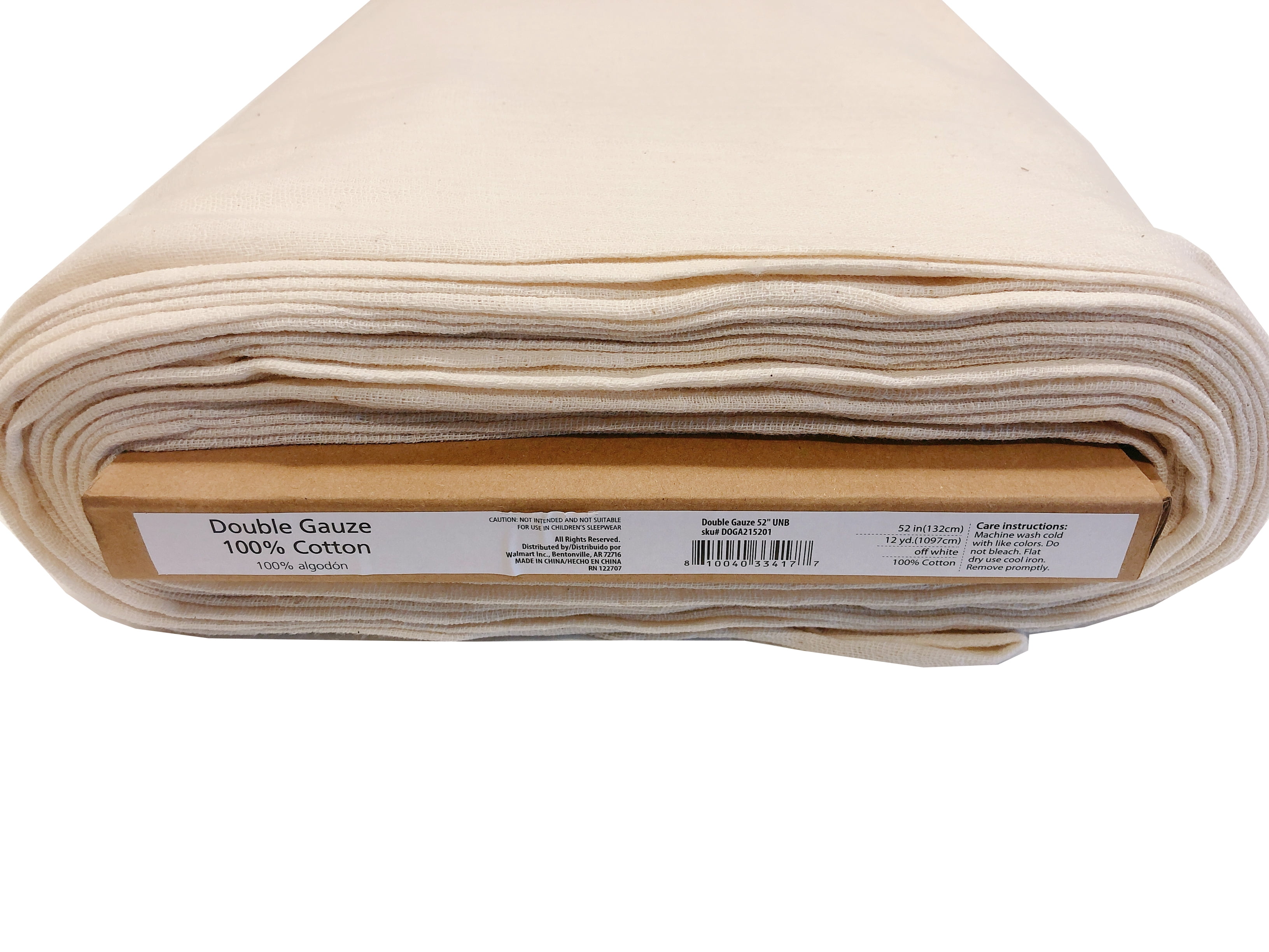 RTC Fabrics 52 100% Cotton Solid Print Natural Double Gauze