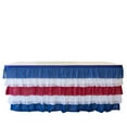 thumbnail image 1 of RTC Group 100% Polyester Tulle Ruffle Table Skirt Cover 6ft, 72 x 30 - Birthday Parties, Wedding, Party Decorations, Patriotic, 1 of 9