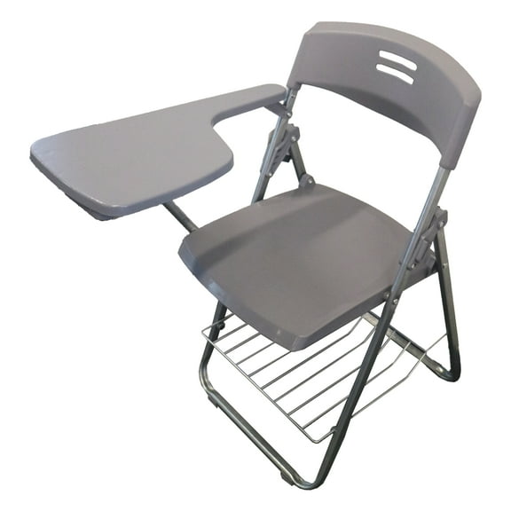RTC Group Right Hand Pad Tablet Small Arm Student Desk Folding Chair, Gray, 1Pk