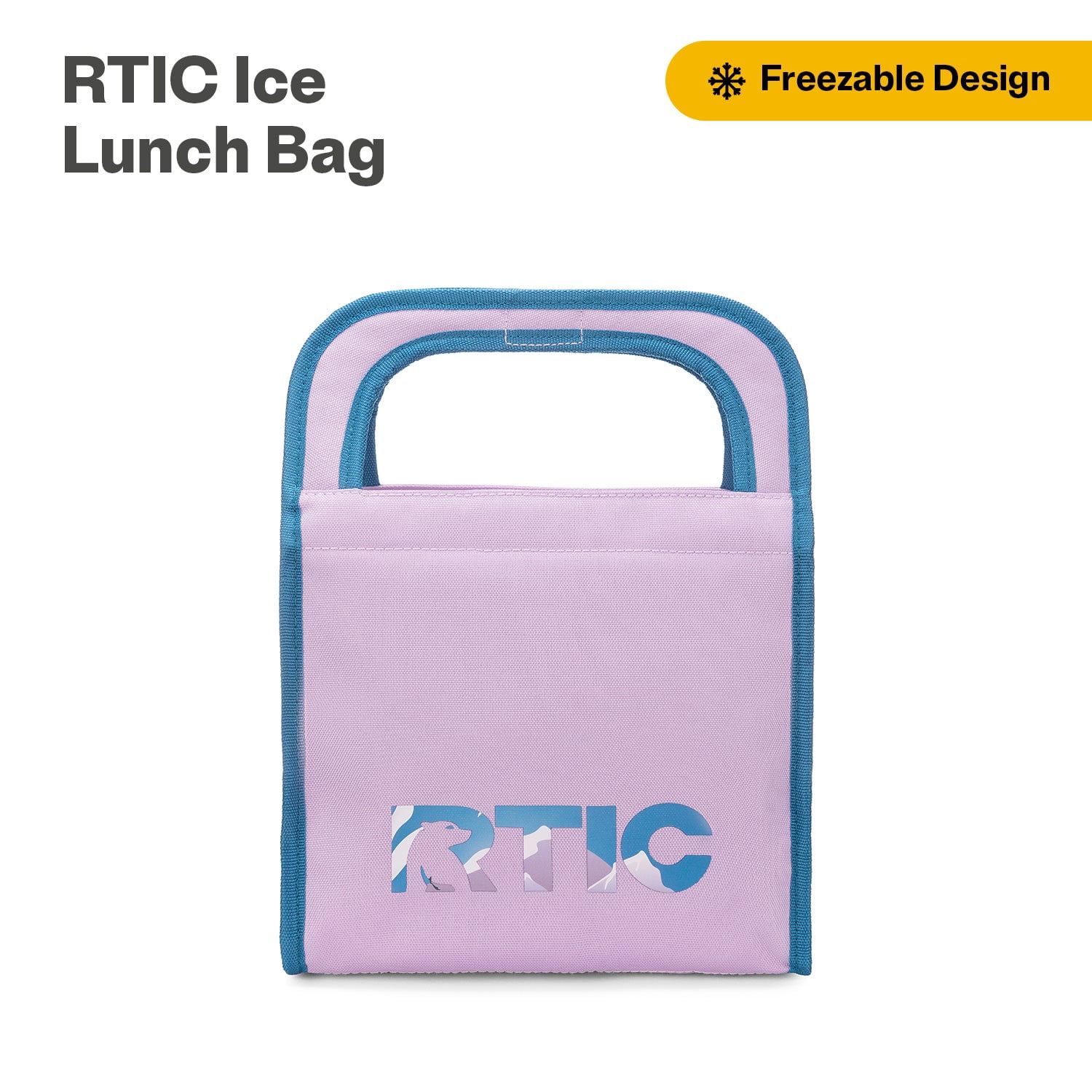 RTIC Insulated Lunch Bag, Soft-Sided Freezable & Collapsible Cooler, Snowy Peak