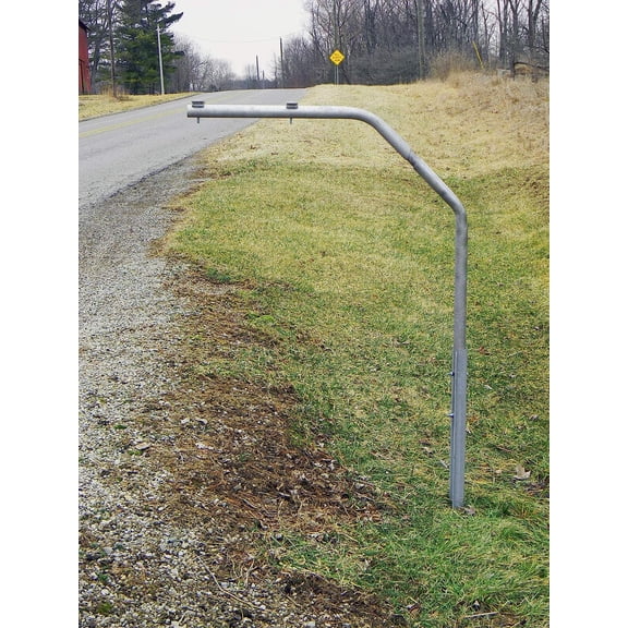 RTC SwingAway Mailbox Support, 36-inch arm, Galvanized Steel Mailbox Post Swings Away When Impacted