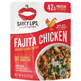 thumbnail image 1 of Saucy Lips Ready-To-Eat Fajita Shredded Chicken, Shredded & Seasoned, 42g Protein, 8 oz Pouch, 1 of 6