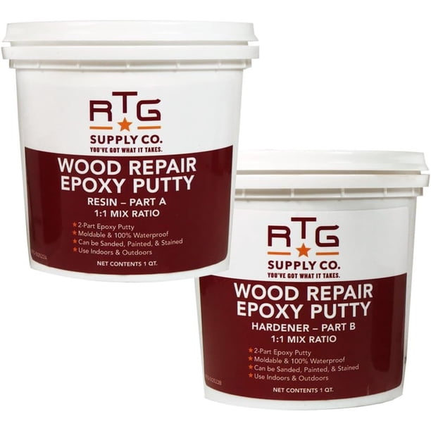 RTG Wood Repair Epoxy Putty (2-Quart Kit) - Walmart Business Supplies