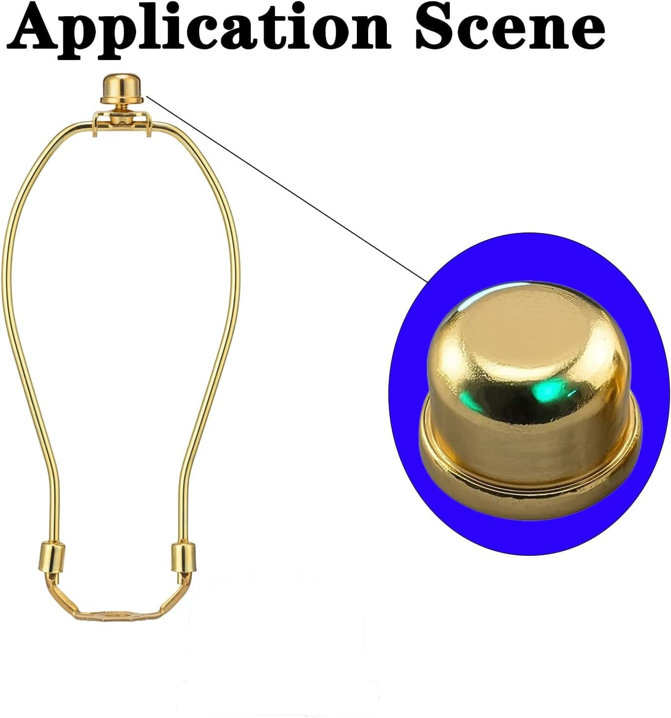 RTHG-1/2 Inch Lamp Shade Nut, 1/4-27 Threaded Lamp Finial Knob ...