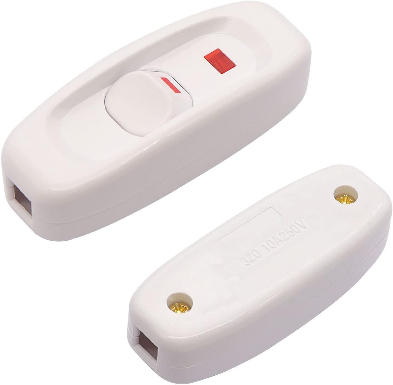 RTHG-3PCS Inline Cord Switch Appliance Button On/Off 10A 250V Inline ...