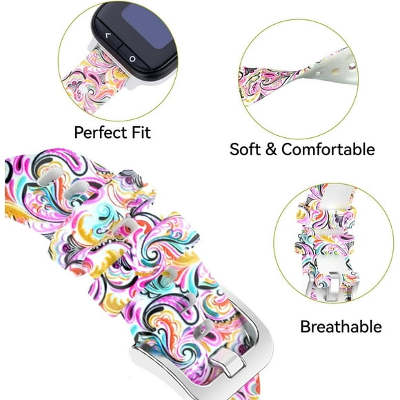 -5 Pack Bands Compatible for Verizon Gizmo Watch 3 Adventure 3 2 1/for Gabb Watch 3 3E 2 1, 20MM Band Colorful Pattern Wristband Straps for Gizmo Watch/SyncUP Watch