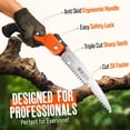 thumbnail image 2 of Toolux 8 Inch Folding Saw, SK5 Steel Pruning Hand Saw, Camping Saw For Smooth Cutting, Camping, Gardening, Tree Pruning, Wood Cutting, Compact Design With Non-Slip Ergonomic Handle For Outdoor Use 2 of 12