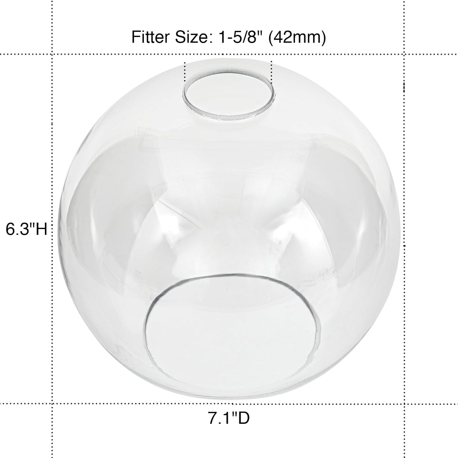 Rthg RTHG-Clear Glass Lamp Shade Replacement Globe for Kitchen Island ...