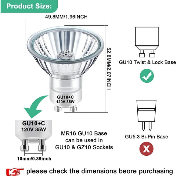 35W Gu10 Light Bulbs