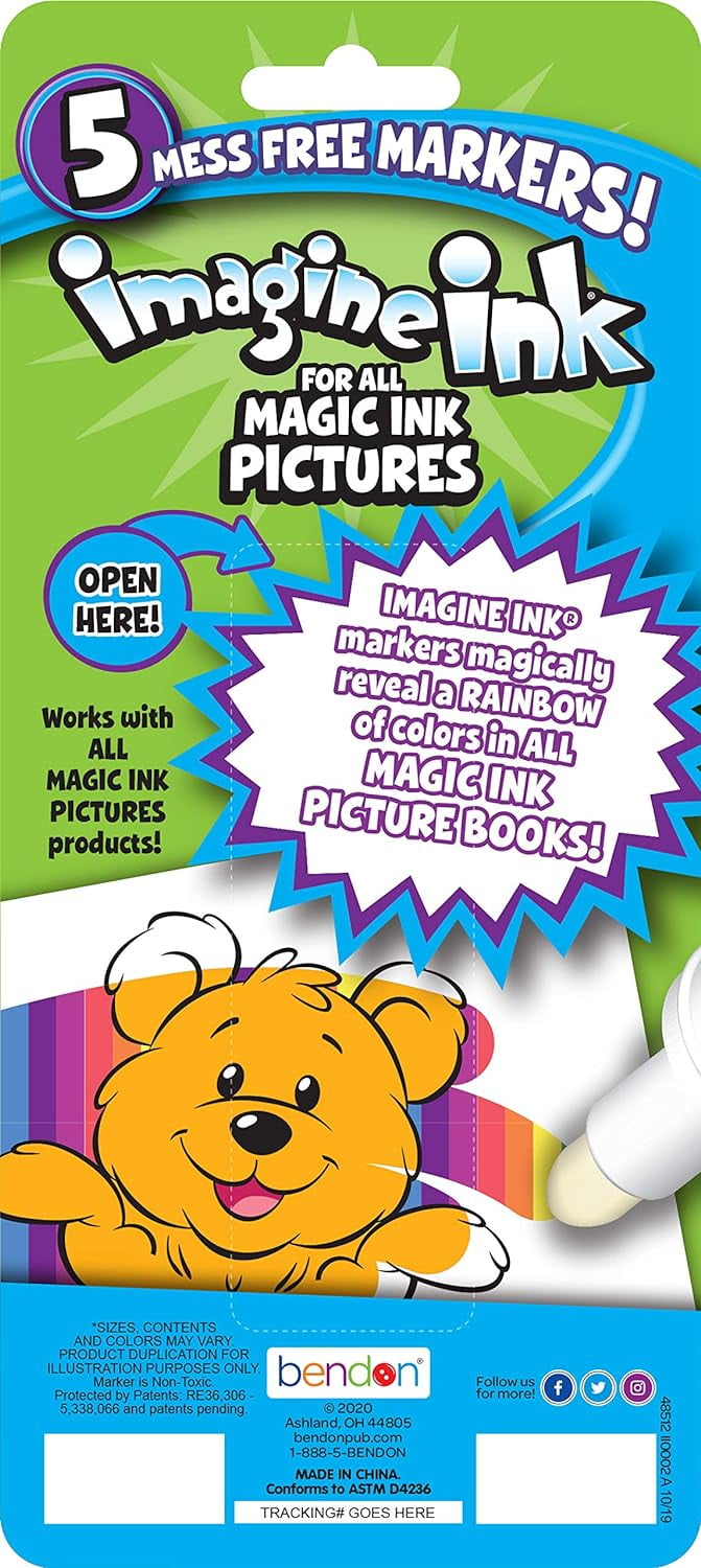 RTHG-Imagine Ink Markers | Imagine Ink Mess-Free Markers | Magic Ink Markers | Imagine Ink Mess Free Marker Replacements | 5-Pack