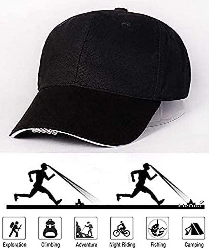 RTHG-Rechargeable Baseball Cap LED Headlight with USB Cable and Battery ...