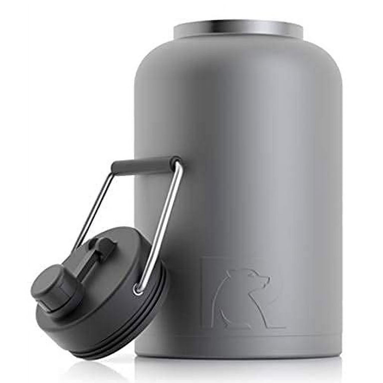 RTIC Jug with Handle, One Gallon, Black Matte, Large Double Vacuum  Insulated Water Bottle, Stainless Steel Thermos for Hot & Cold Drinks,  Sweat Proof