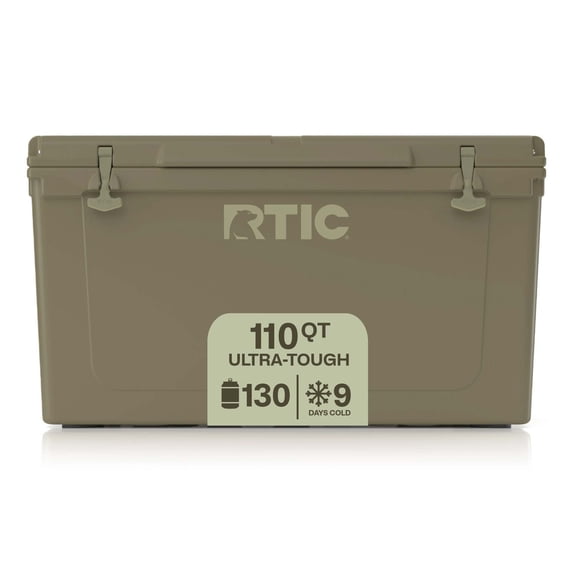 RTIC 110 Qt 130-Can Ultra-Tough Ice Chest Cooler, Olive