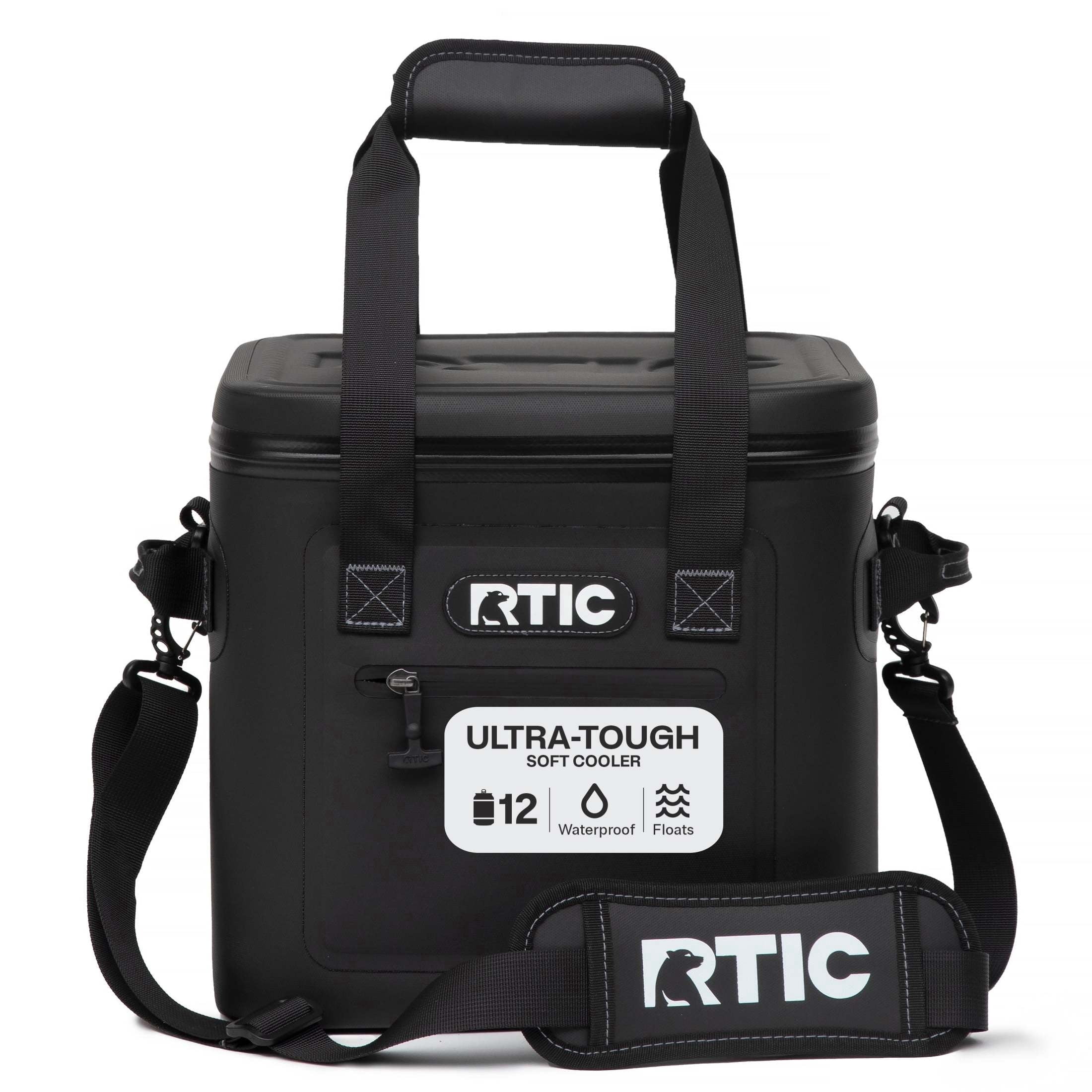 RTIC 12-Can, 10 Qt, Ultra-Tough Soft Cooler, Leakproof, Waterproof, Black