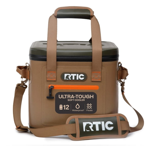 RTIC 10 Qt, Ultra-Tough Soft Cooler, Holds 12 Cans, Leakproof, Waterproof, Tan