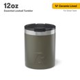 thumbnail image 1 of RTIC 12 oz Ceramic Lined Insulated Essential Lowball Tumbler, Splash Resistant, Olive, 1 of 6