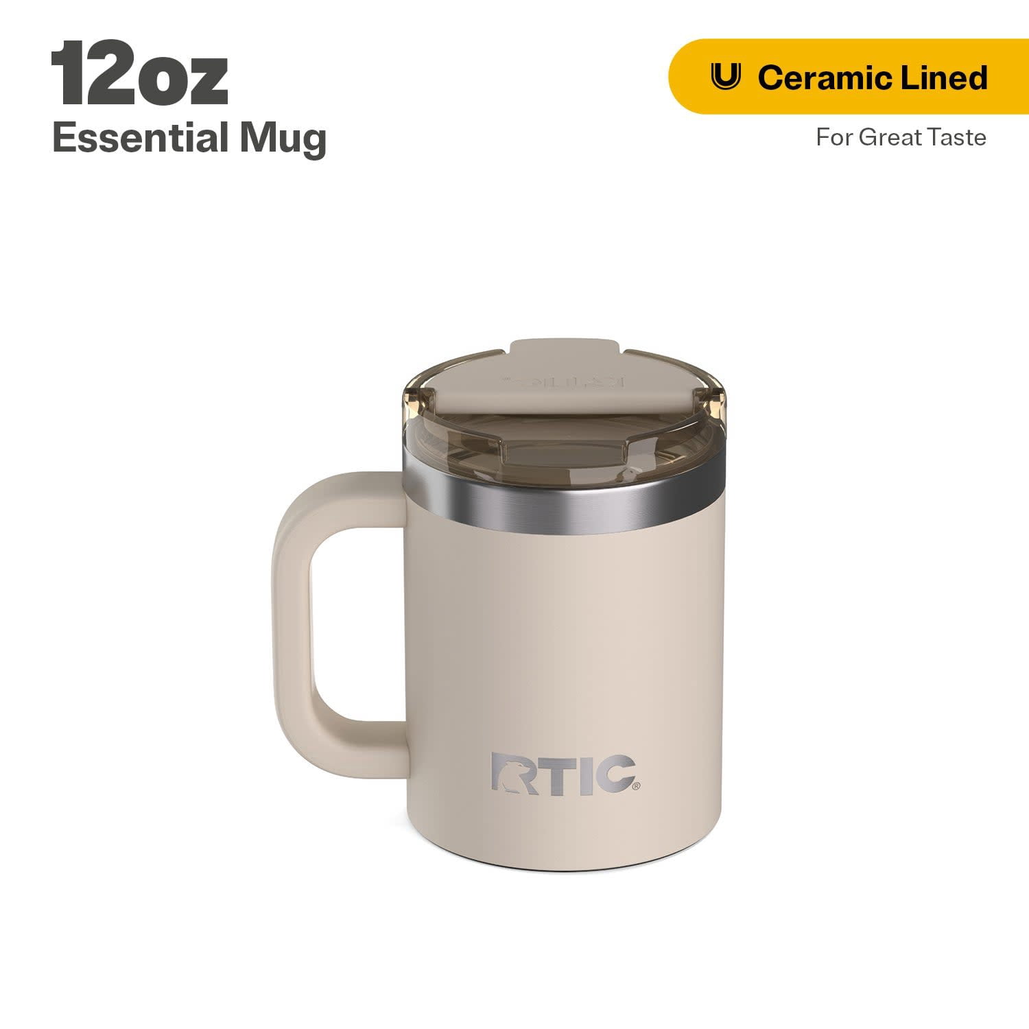 RTIC, 12 oz Ceramic Lined Insulated Essential Mug, Olive - Walmart.com