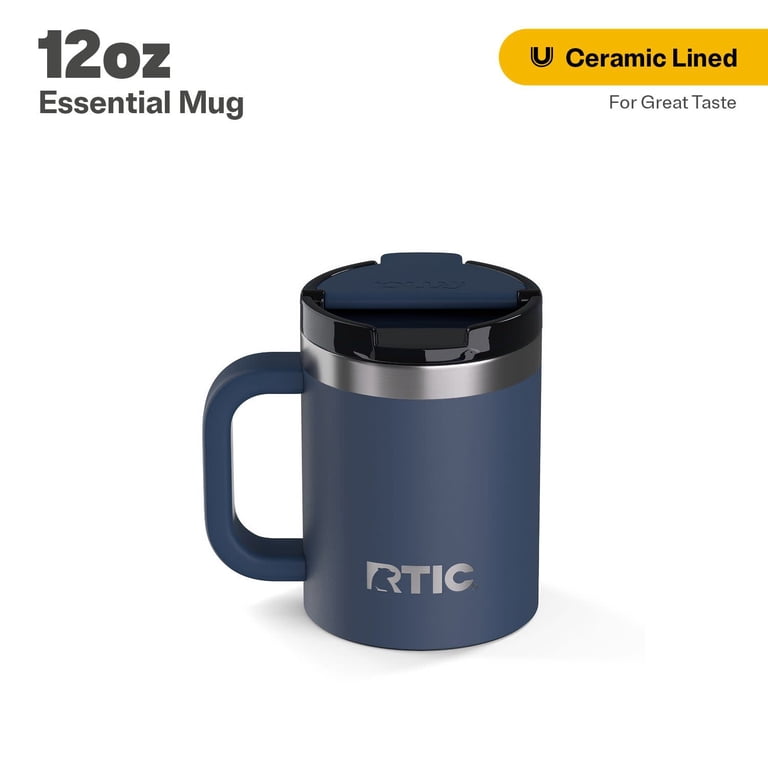 RTIC, Ceramic Lined Insulated Essential Mug, 12 oz, Navy - Walmart.com