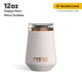 thumbnail image 1 of RTIC 12 oz Ceramic Lined Insulated Happy Hour Wine Tumbler, Leak Resistant Lid, Soft-Touch Exterior, Cool Grey, 1 of 8