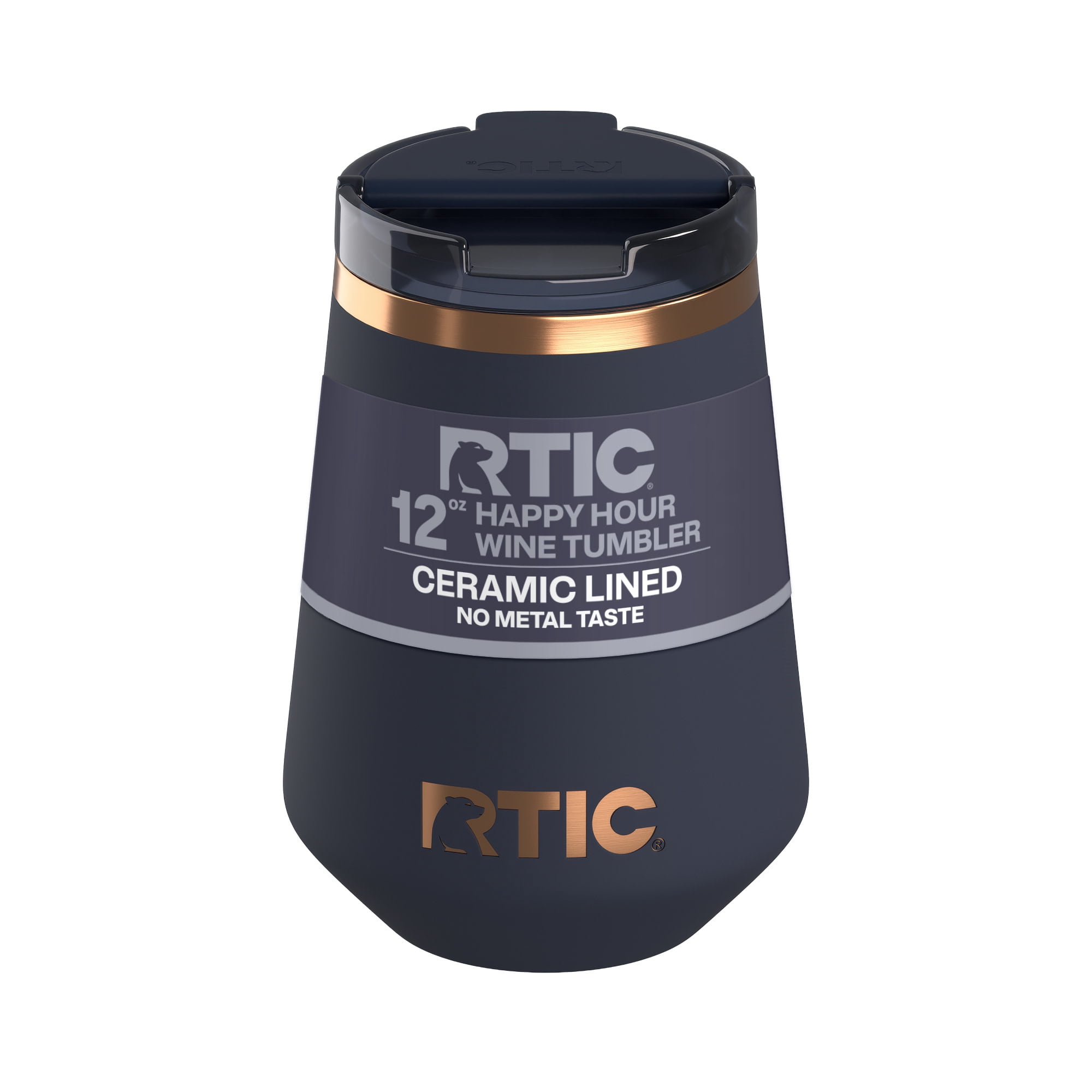 RTIC 12 oz Ceramic Lined Insulated Happy Hour Wine Tumbler, Leak