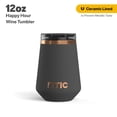 thumbnail image 1 of RTIC 12 oz Ceramic Lined Insulated Happy Hour Wine Tumbler, Leak Resistant Lid, Soft-Touch Exterior, Light Black, 1 of 8