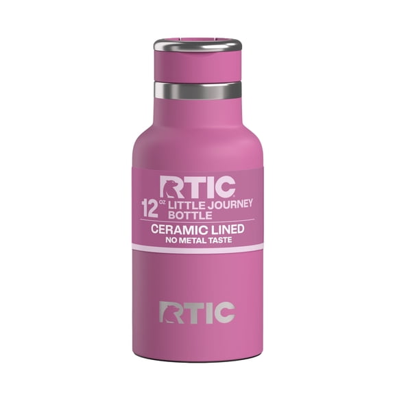 RTIC 12 oz Ceramic Lined Insulated Journey Water Bottle, Leak-Proof Lid, Orchid