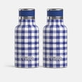 thumbnail image 1 of RTIC 12 oz Ceramic Lined Insulated Journey Water Bottle, Leak-Proof Lid, 2 Pack, Cobalt Gingham, 1 of 7