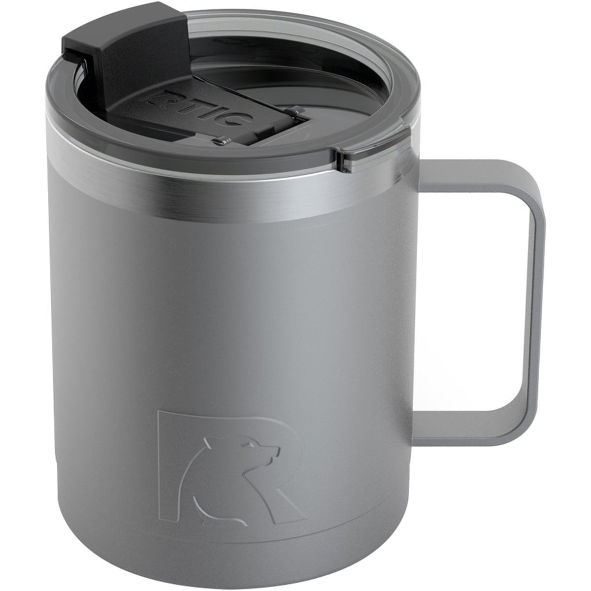 RTIC Coffee Mug with Handle, 12oz, White, Portable Travel Thermal