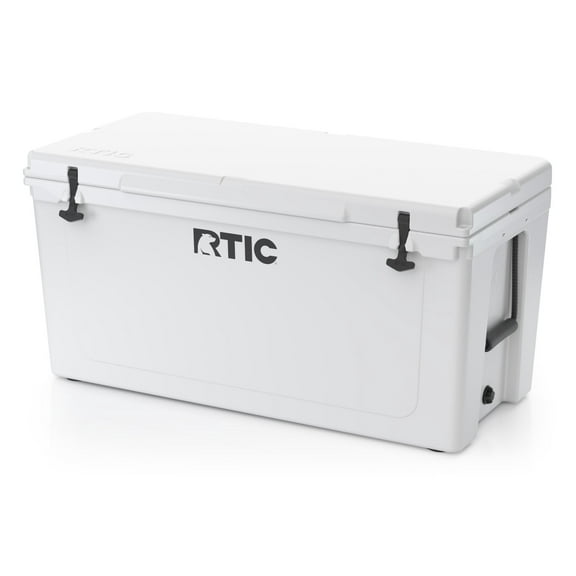 RTIC 145 QT Ultra-Tough Rotomolded Hard-Sided Ice Chest Cooler, White, Fits 195 Cans