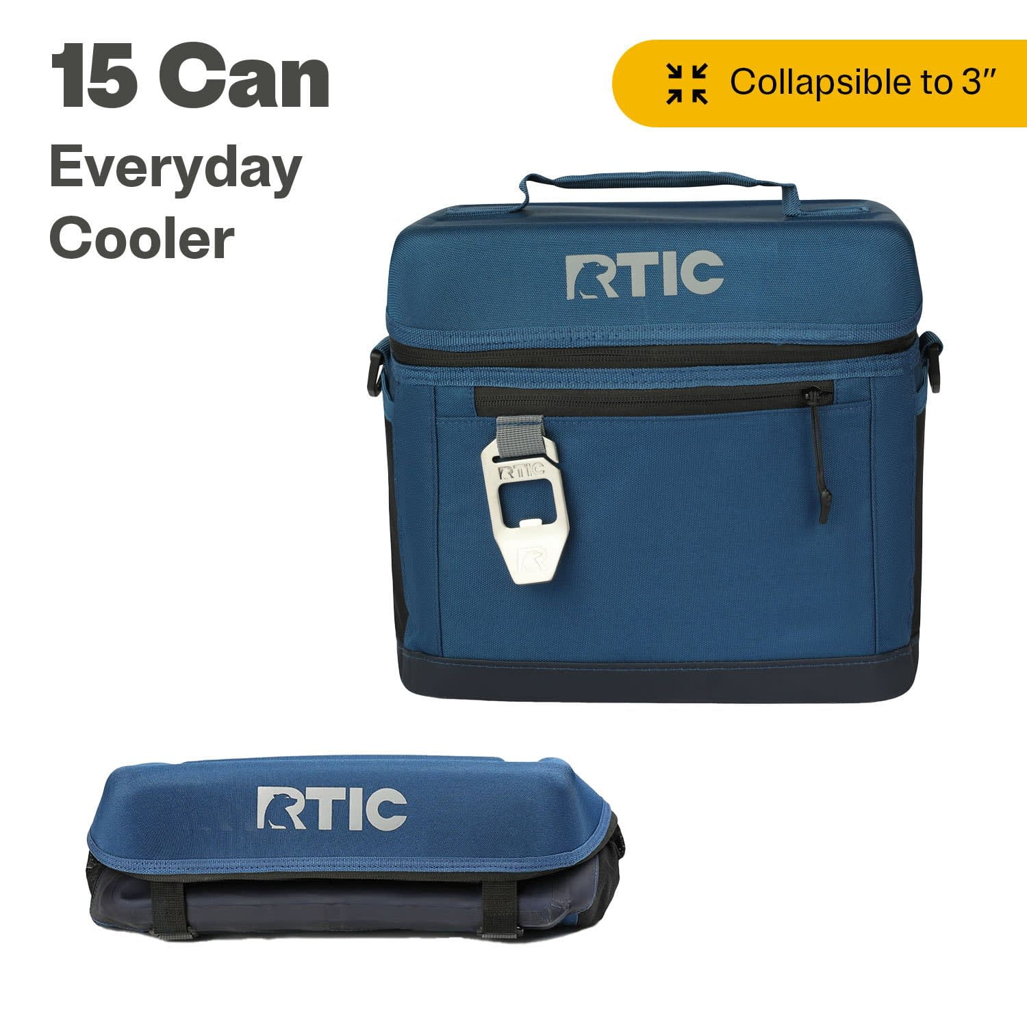 RTIC 15 Can Everyday Cooler, Insulated Soft Cooler with Collapsible Design, Navy - Walmart.com