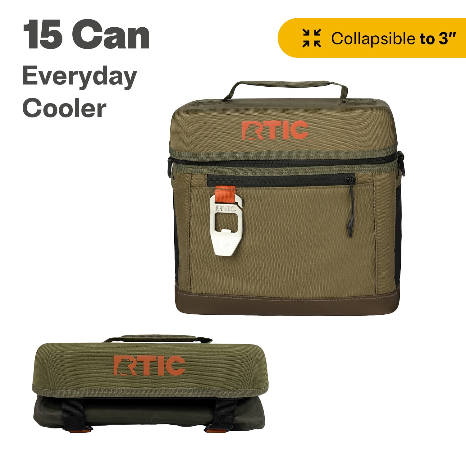 RTIC 15 Can Everyday Cooler, Insulated Soft Cooler with Collapsible ...